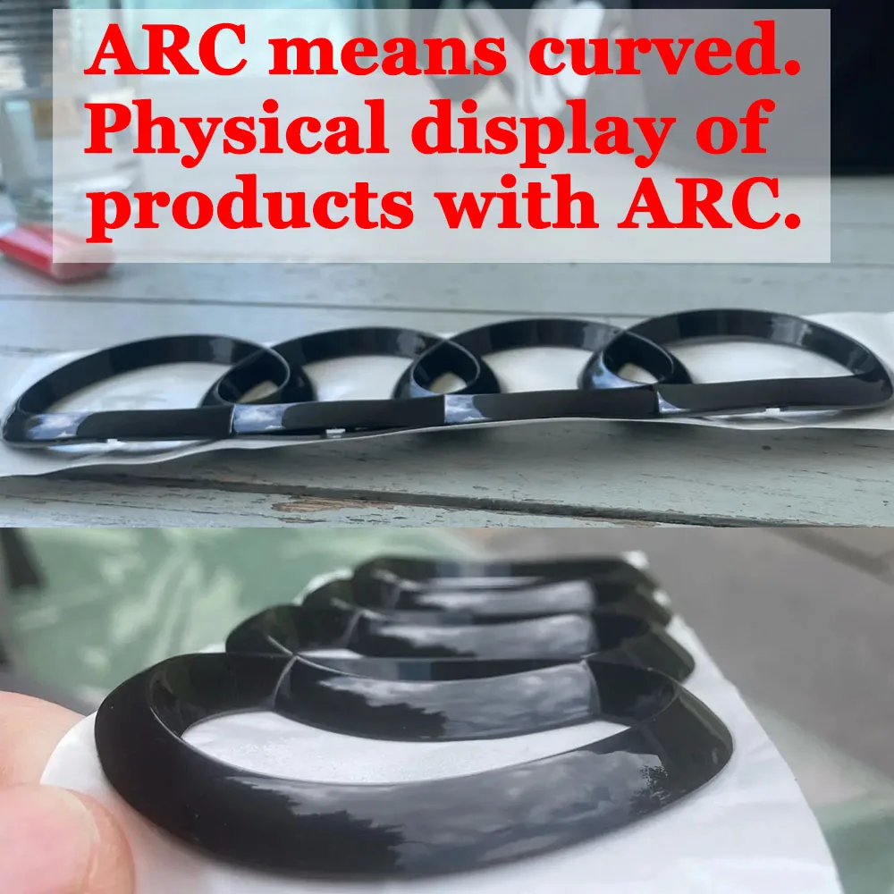 4Ring 3D ABS Badge Car Hood Front Grille Rear Trunk Emblem For AUDI Q3 Q5 Sportback A4 A3 A5 A6L A7 A4L Q2L Q7 Q8 S5 S6 S7 R8 S4