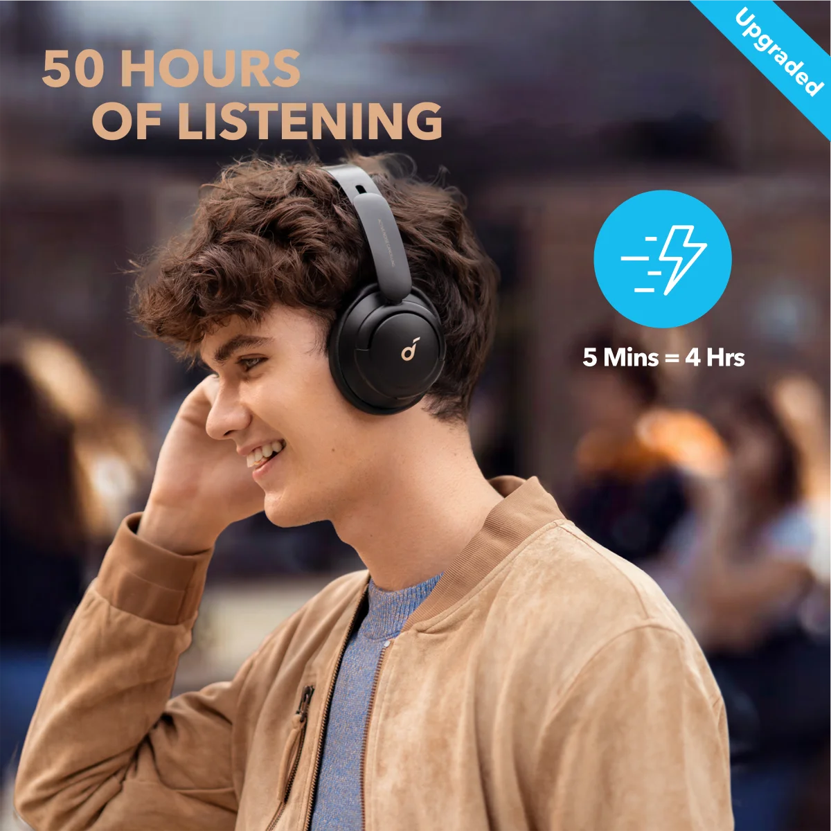 Cuffie Soundcore Life Q30 con design over-ear Bluetooth ANC ibrido Audio wireless ad alta risoluzione