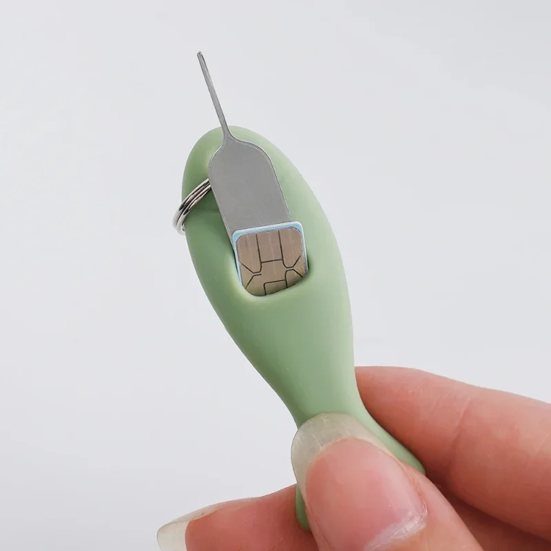 SIMカード取り外し用針ピン & 針ホルダートレイオープンニードル携帯電話SIMカード収納ケースediterツール (キーホルダー付き)