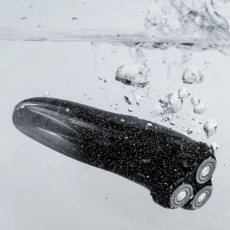 Enchen barbeador elétrico 3d blackstone 3 ipx7 à prova dwaterproof água navalha molhado e seco dupla utilização rosto barba bateria display digital para homem