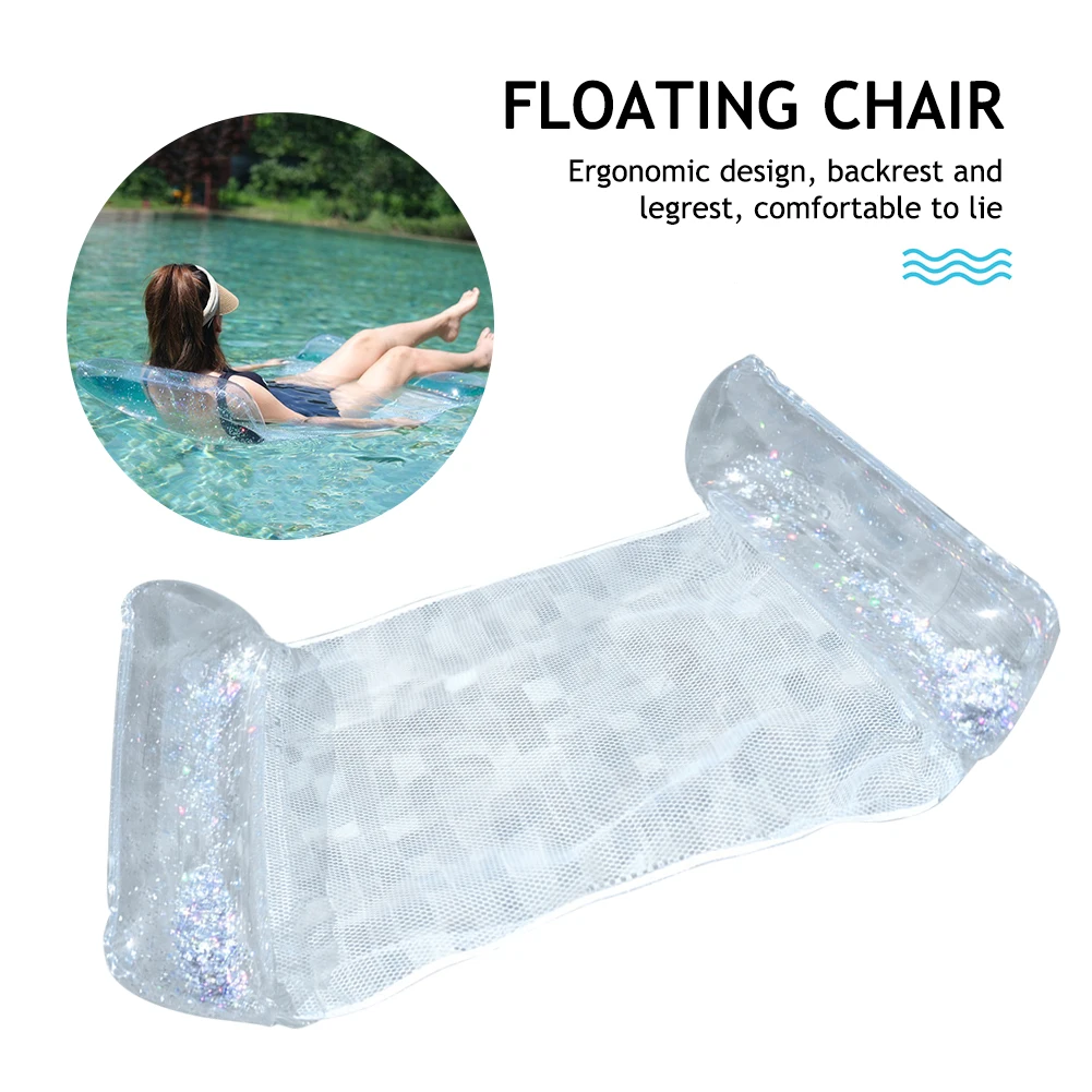 Hamaca de agua de PVC reclinable, colchón flotante inflable, anillo de natación en el mar, juguete de fiesta en la piscina, cama de salón para nadar