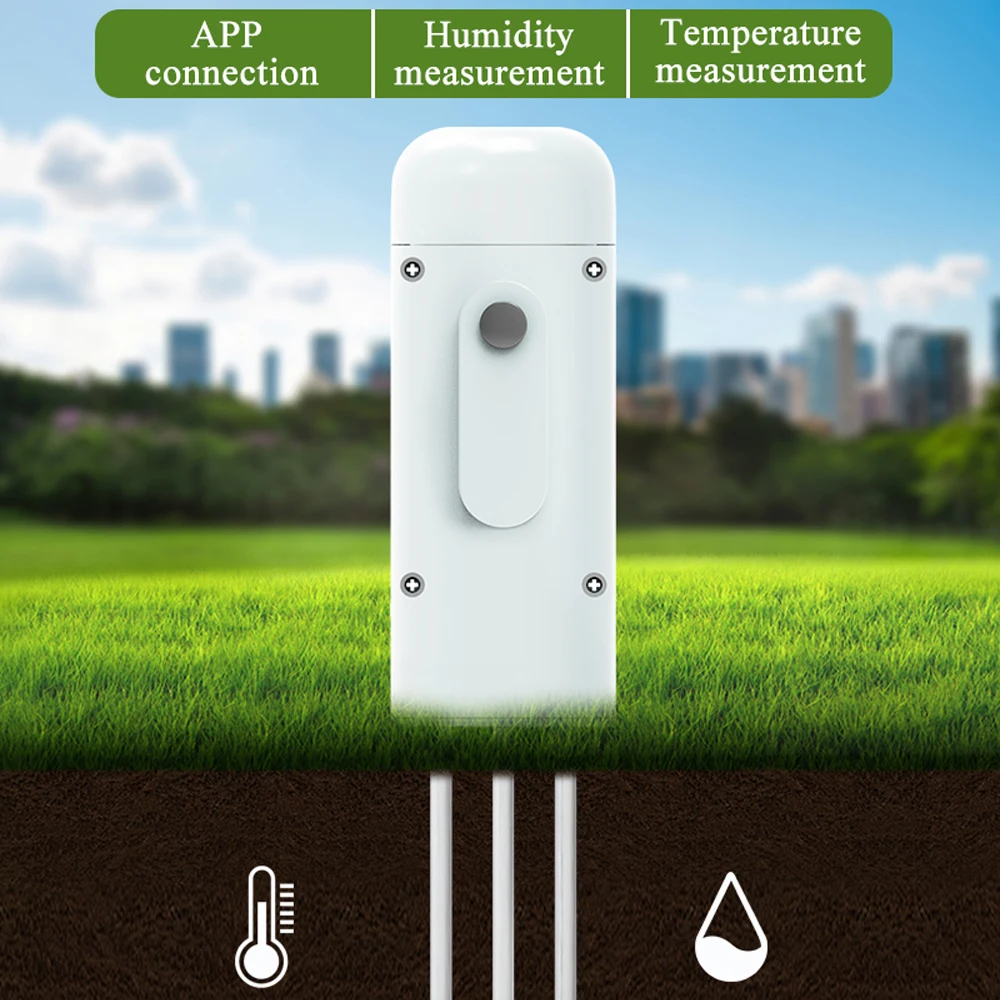 Tuya สมาร์ท Zigbee เครื่องทดสอบดินอุณหภูมิและความชื้นกันน้ํา Thermohygrometer Garden Automation ชลประทานเครื่องตรวจจับ