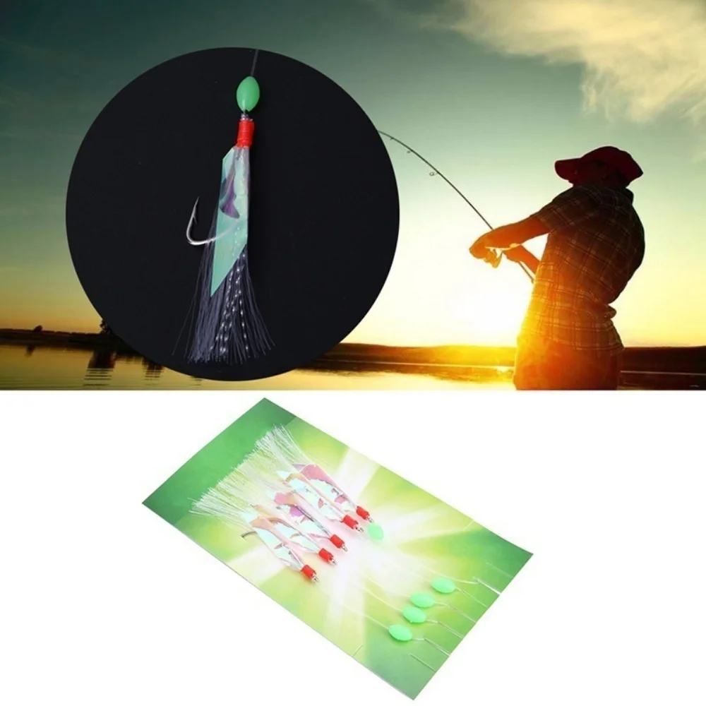 5 pçs/set multi-cor macio silverskin conjunto de isca de pesca imitação de peixe camarão isca com cristal farpado gancho para variedade de peixes