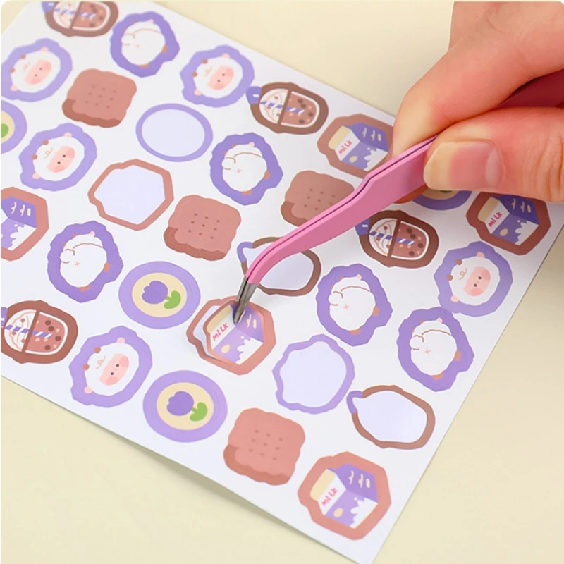 Multifunktionale Pinzetten mit gerader und gebogener Spitze für Scrapbooking, Aufkleberpinzette zum Basteln