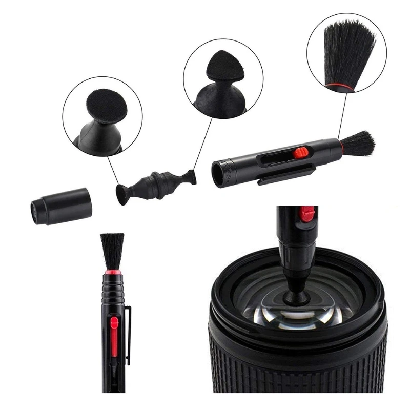 6-in-1 Camera Cleaning Kits Professional Air Blower DSLR Lens Cloth Pen Brush Cleaning Tool for CCD Sensor Lens Keyboards