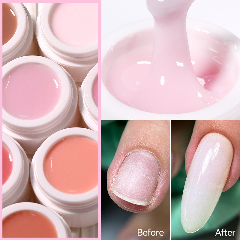 UR SUGAR-esmalte de uñas en Gel, 15ml, forma de dedo, transparente, rosa desnudo, arte de uñas, camuflaje, Gel duro, manicura acrílica