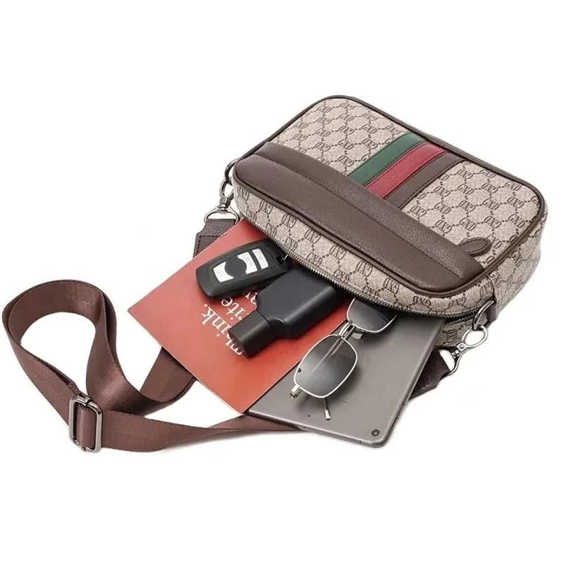 2024 กระเป๋าสะพายแฟชั่นสําหรับชายหนุ่ม Papular PU หนังกันน้ํา Crossbody กระเป๋าธุรกิจ Casual กระเป๋าขายส่ง
