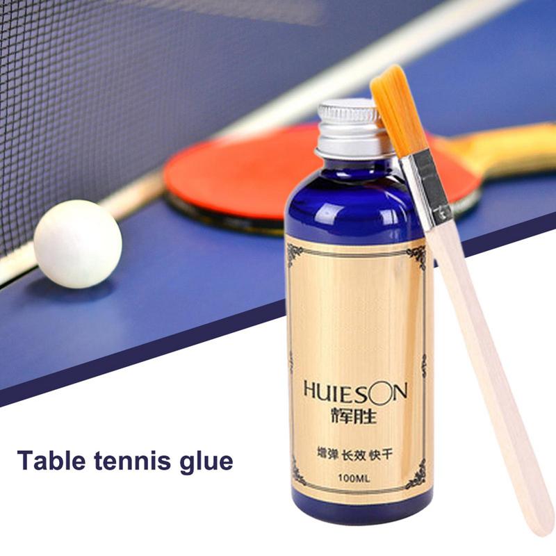 Super colle liquide rapide 100ml, liquide professionnel pour Tennis de Table avec brosse, caoutchoucs pour raquette de ping-pong, colle adhésive
