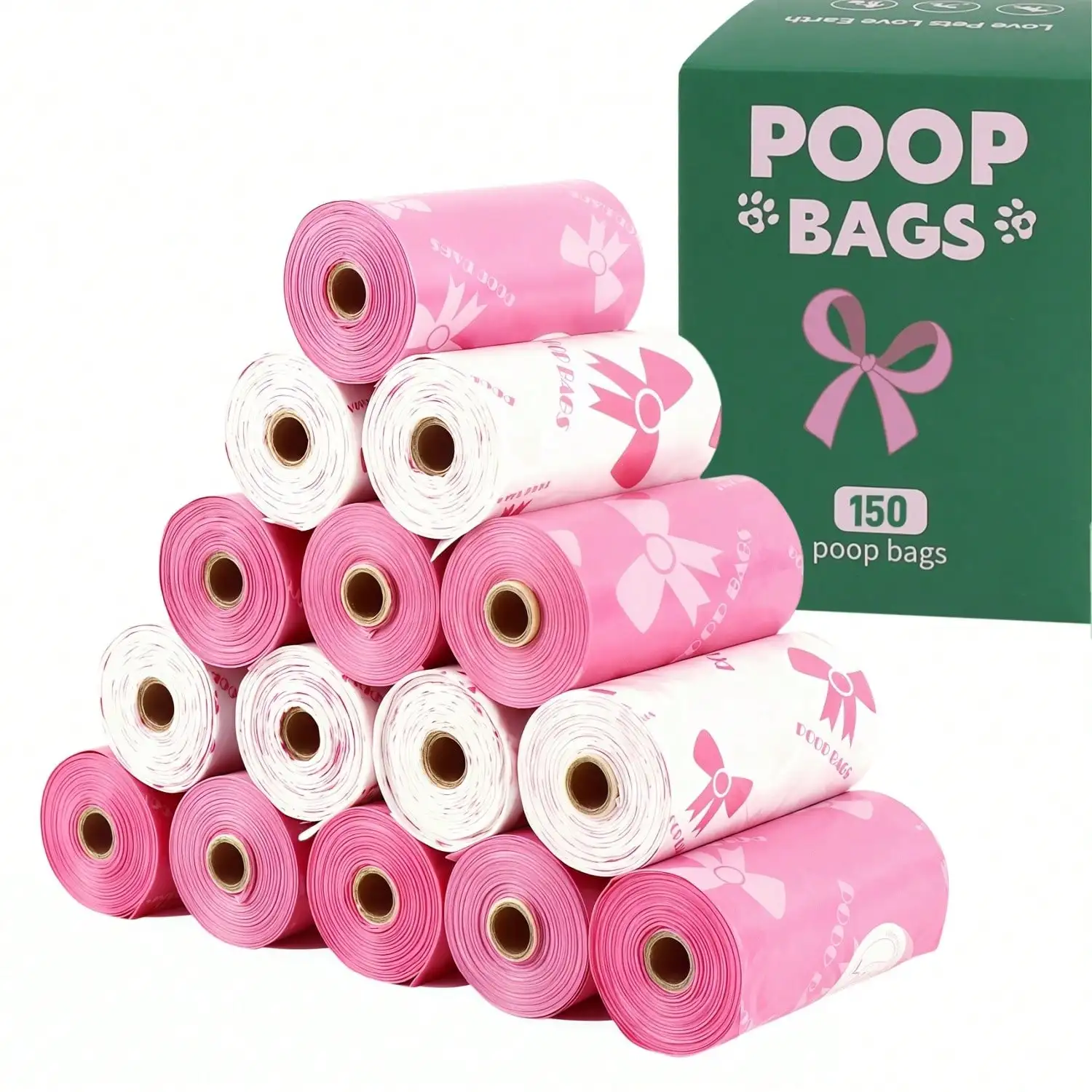 Sacs à merde de chien Super épais, 3/6/10/12 rouleaux, 180 unités, polyéthylène anti-fuite, adaptés aux chats et aux chiens, fournitures de nettoyage pour animaux de compagnie