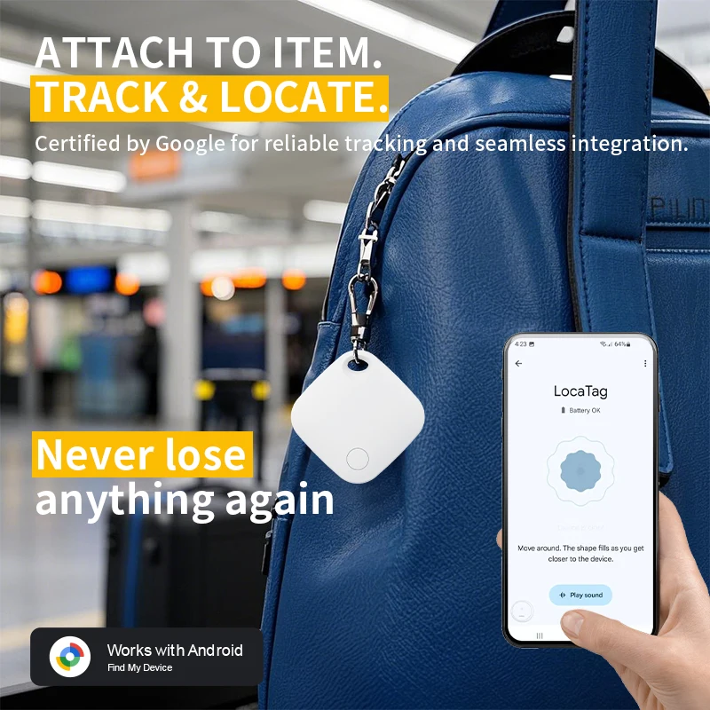 Bluetooth GPS Tracker voor Android-apparaten Tag Werk met Google Find Hub App Key Finder Pet Smart Tag voor Xiaomi Samsung Motorola