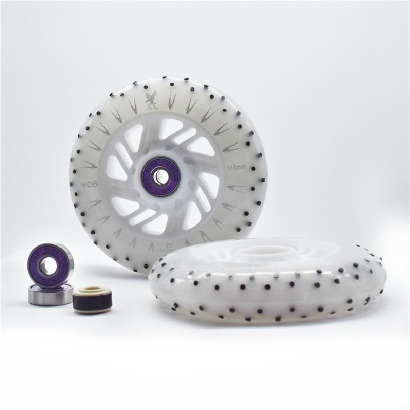 110 мм 100 мм 90 мм светодиодное колесо со 104 208 вставкой firesone Spark, роликовые коньки, Shine Flash колеса, подшипник для ILQ-11, 2 шт.