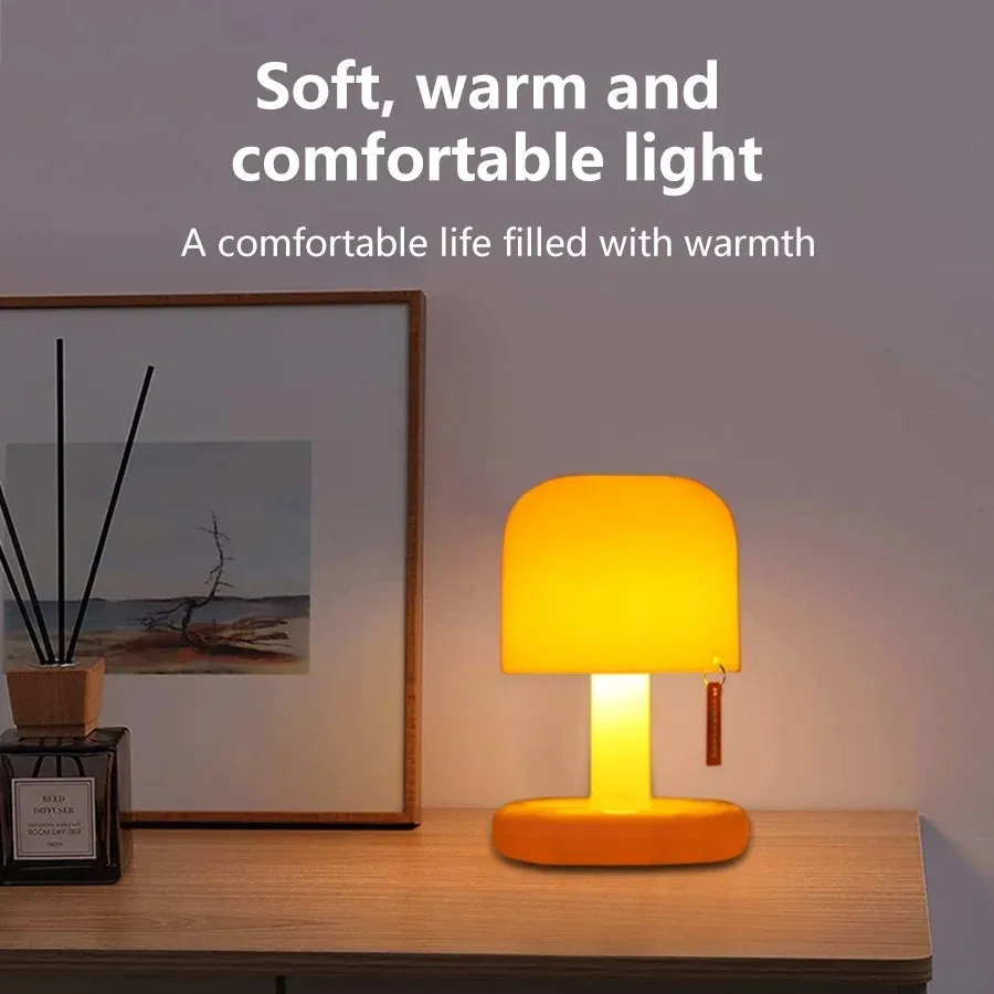Lampada da tavolo a LED con luce notturna al tramonto Mini USB ricaricabile da scrivania Comodino Camera da letto Bar Arredamento della stanza Atmosfera Luce d'atmosfera minimalista