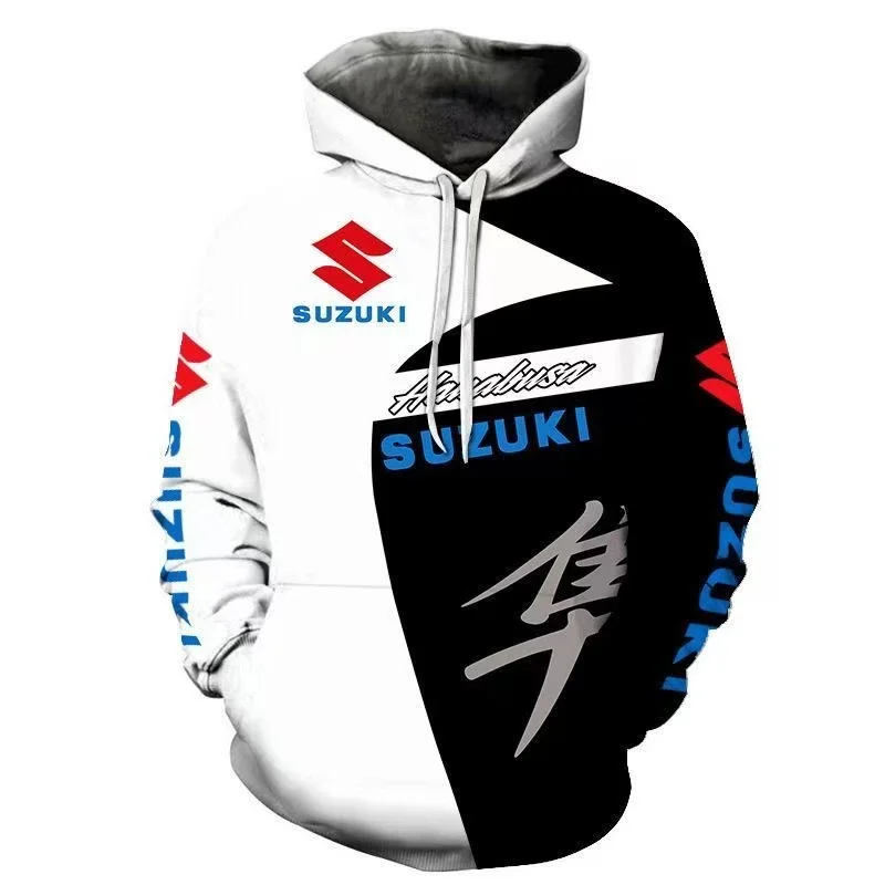 Новая толстовка с капюшоном с логотипом Suzuki R — популярная среди молодежи любителей мотоциклов и мотоциклов для гонок на открытом воздухе.