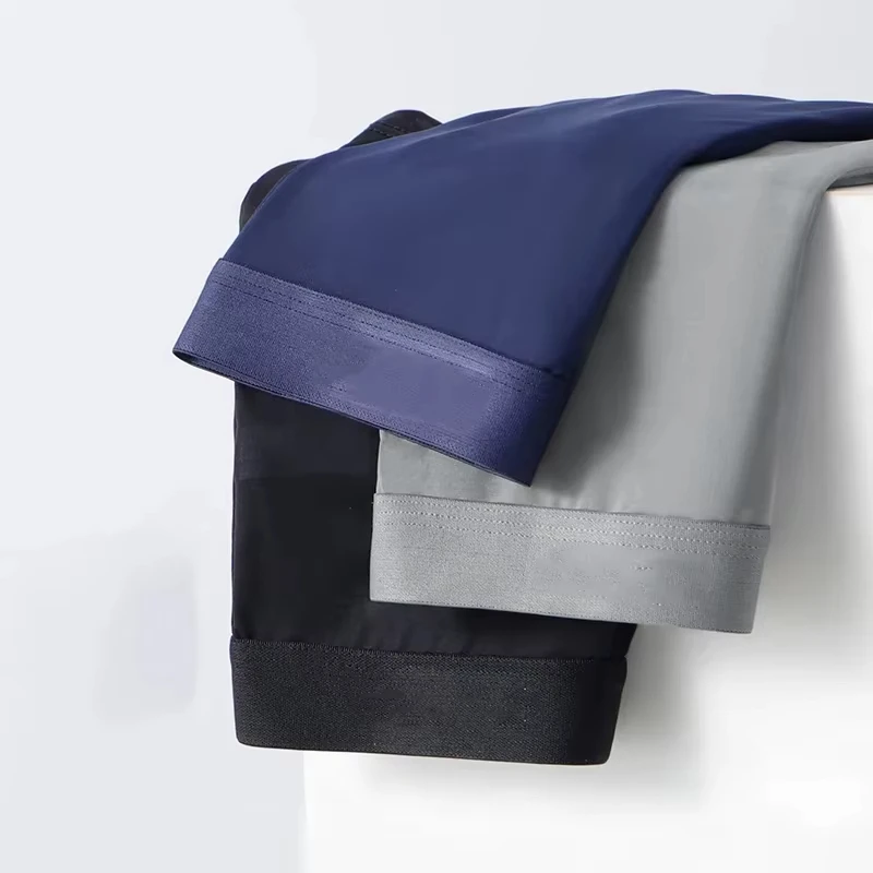 3Pcs Summer Thin Ice Silk Men Boxershorts Graphene Antibacterial Man Underwear Breathable Cool Men's Panties Boxershorts