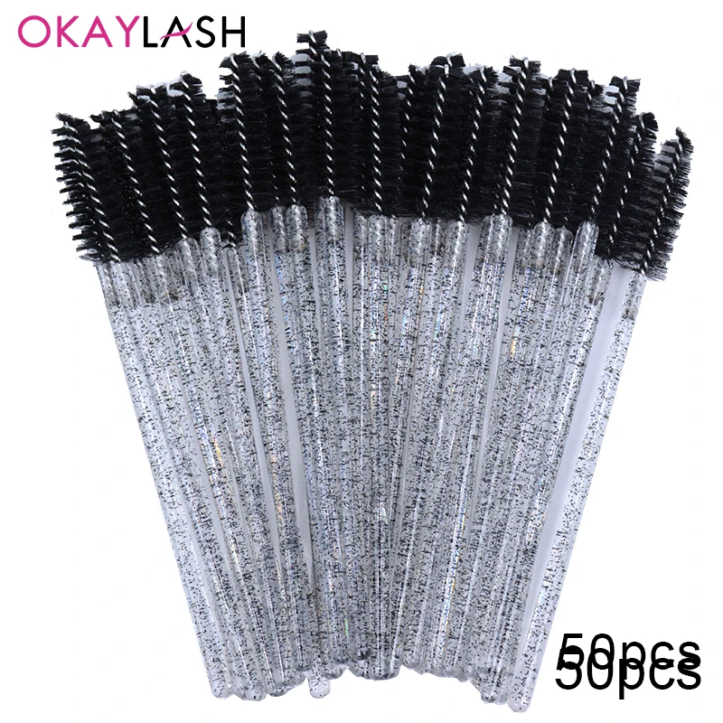 100 stücke Für Wimpern Verlängerung Make-Up Einweg Wimpern Pinsel Spoolies Micro Lash Mascara Wands Kämme Großhandel