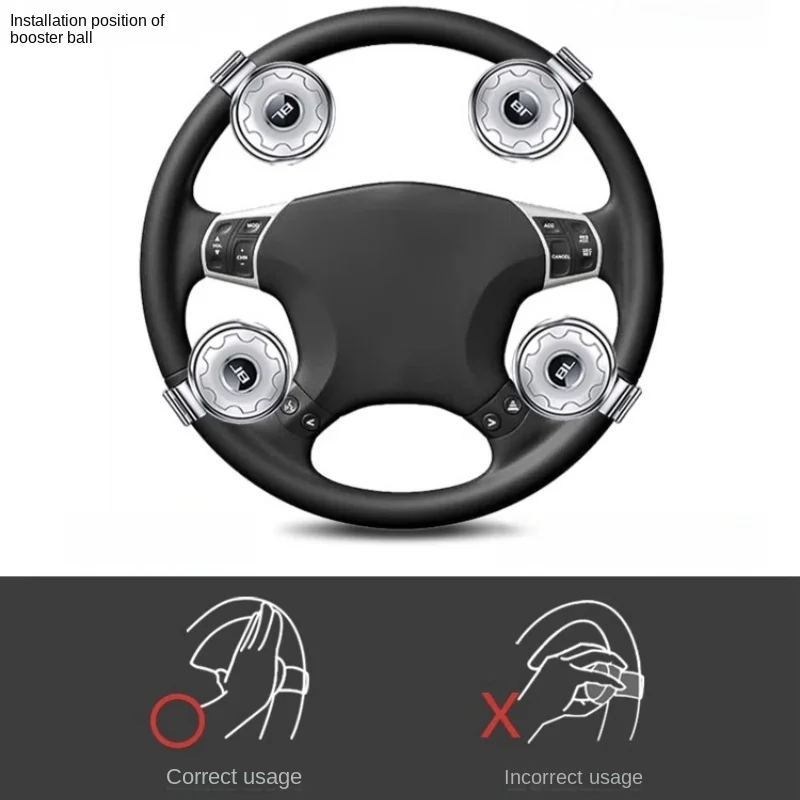 Auto Stuurwiel Booster Bal Draaien Spinner Knop Lager Power Handvat Roterende Universele Auto Accessoires Arbeidsbesparende Kit