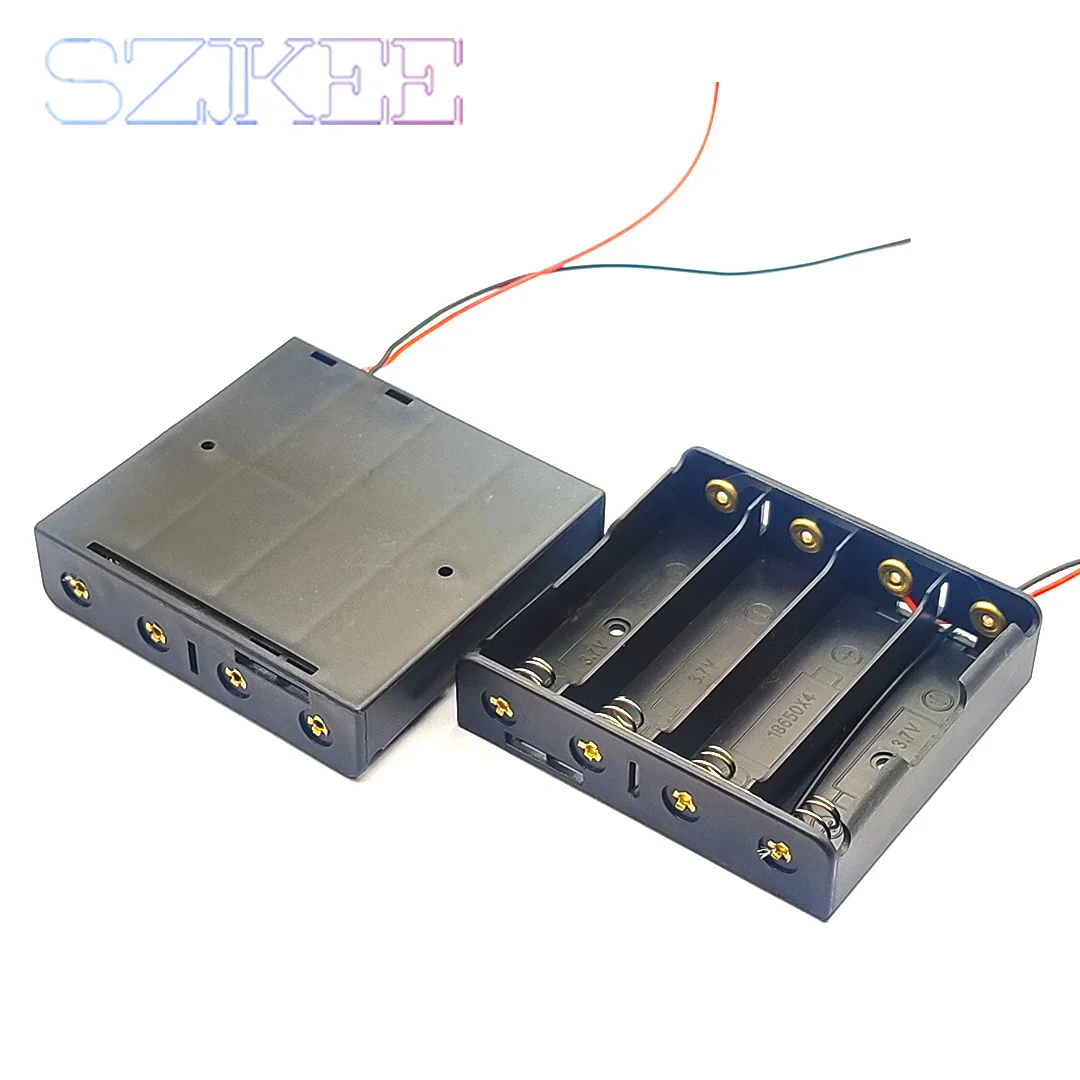 18650 Parallel 1/2/3/4/18650 Battery Holder 18650 Storage Box Case 18650 Parallel Battery Box 3.7V