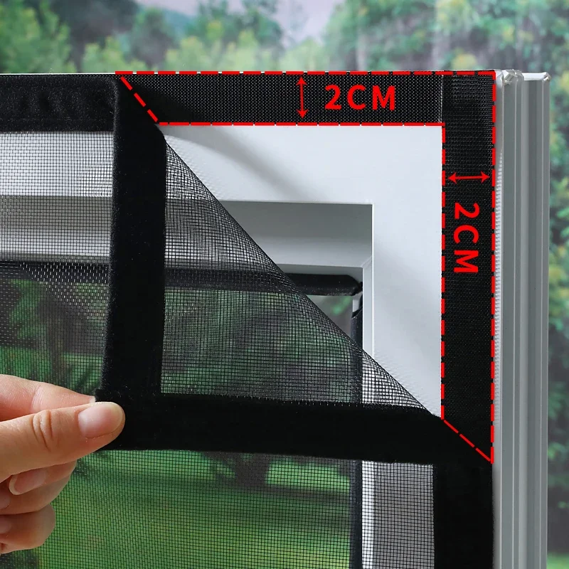 Black, Customized size，Window mesh with zipper Self-adhesive zipper,mosquito nets for windows anti mosquito window door curtain