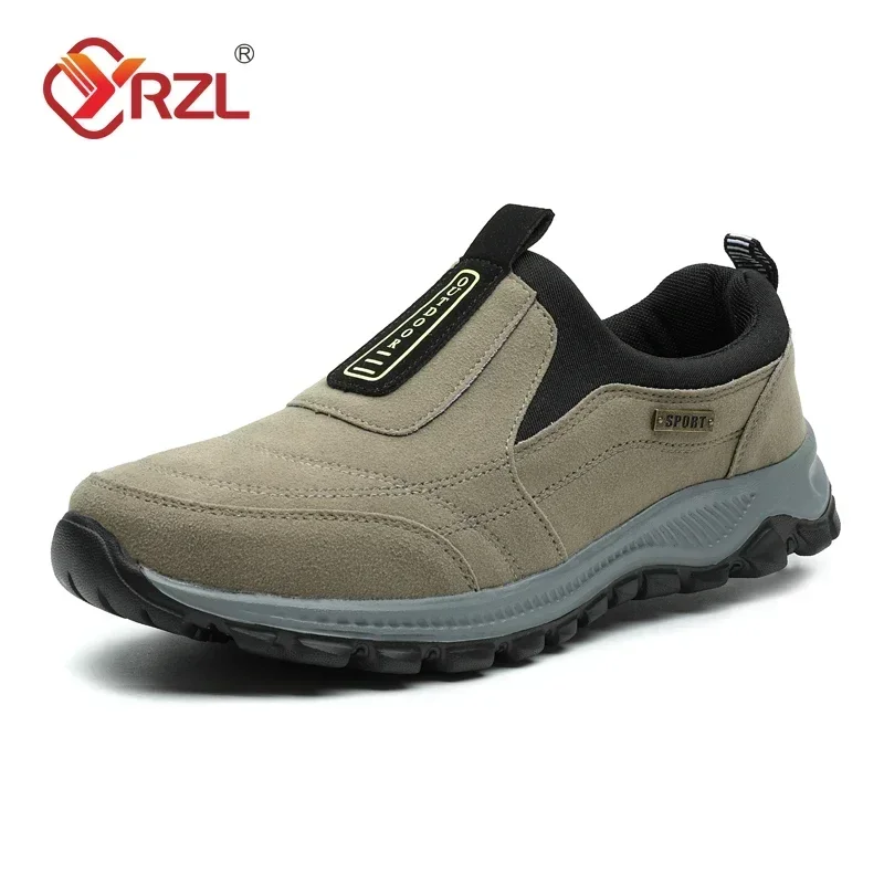 YRZL Outdoor Wanderschuhe Männer Turnschuhe Slip auf Casual Männer Schuhe Atmungsaktive Wildleder Schuh Anti-skid Wanderschuhe Schuhe