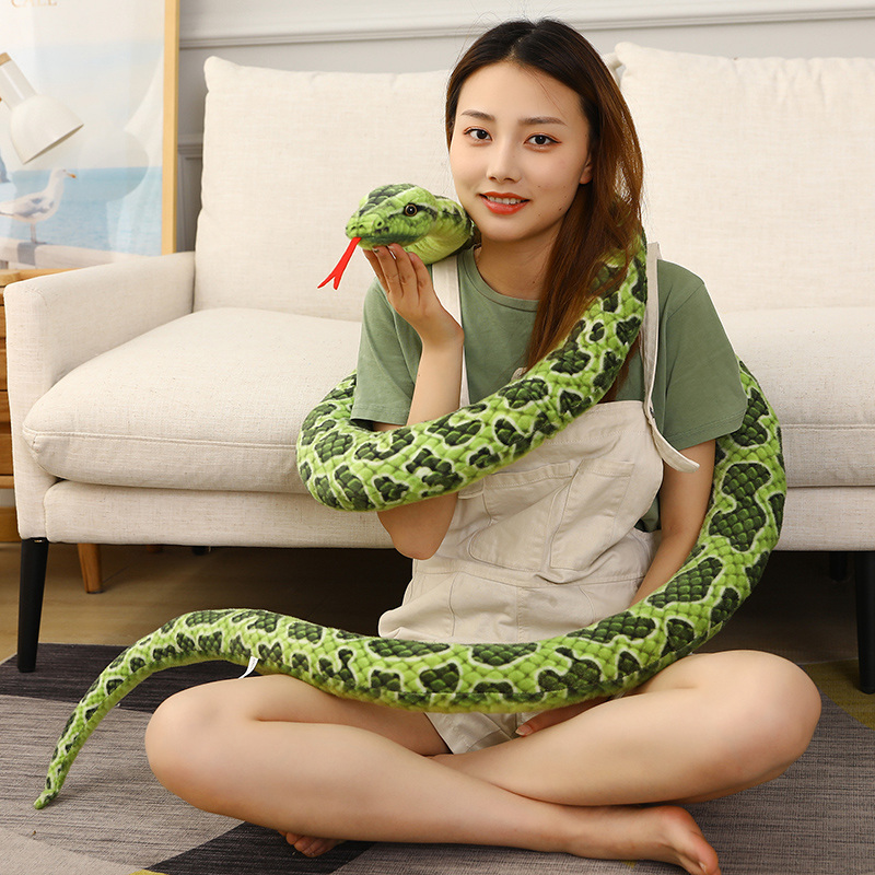 1Pc 200Cm/300Cm Rắn Khổng Lồ Sang Trọng Đồ Chơi Mô Phỏng Dài Vàng Tỳ Hưu Nhồi Bông Loài Rắn Plushie Trẻ Em Bé Trai quà Tặng Trang Trí Nhà Cửa