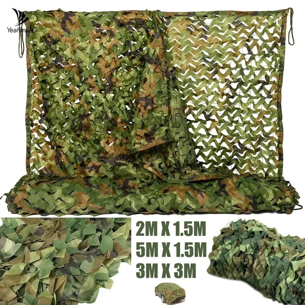 3X3M 5X1.5M Rete mimetica militare Piscina Spiaggia Gazebo Giardino Riparo solare Camo Esercito Tela Rete Tenda Giungla Deserto