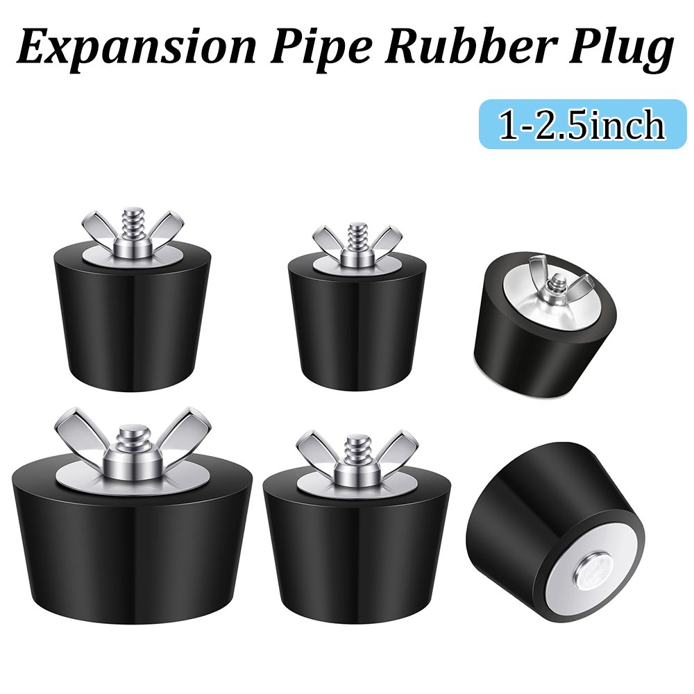 Резиновая заглушка для расширительной трубы диаметром от 1 до 2,5 дюйма, заглушка для утепления бассейна, заглушка для трубы с винтом из нержавеющей стали