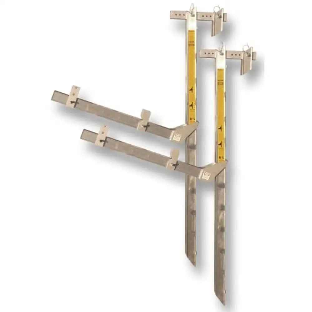 6-Foot Hanging Scaffold Guard Rail Pack of 2 Lightweight Aluminum Scaffolding Wall Walkers 2 Workers Over 4"-9" Walls Plus Long