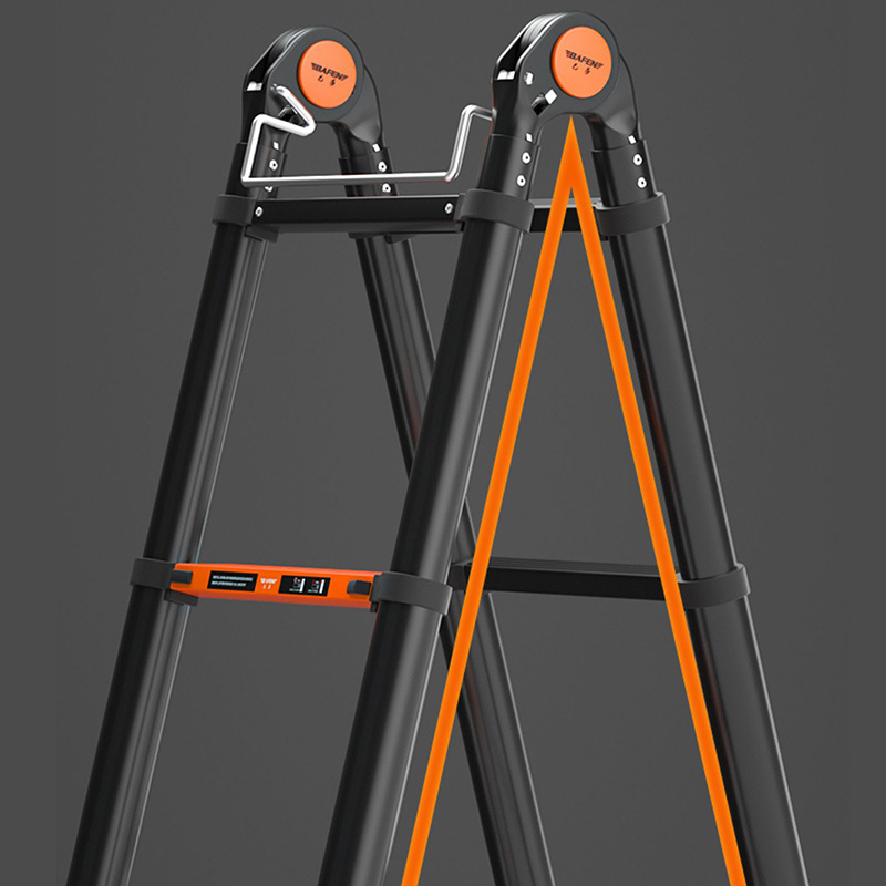 Escada dobrável multifuncional, escada telescópica de liga de alumínio, escada de espinha de peixe espessada, elevador portátil, escadas de engenharia