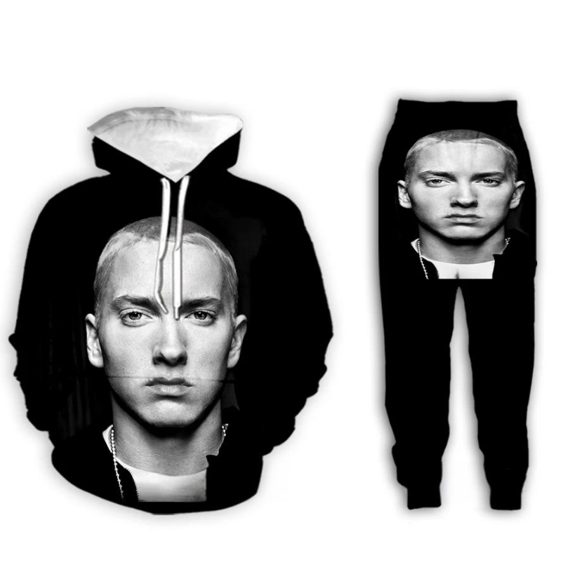 Hot eminem 3d print Herren Damen Trainings anzug Sets lässig Hoodie Hose 2 stücke Sets übergroße Kinder Hoodies zweiteilig Set
