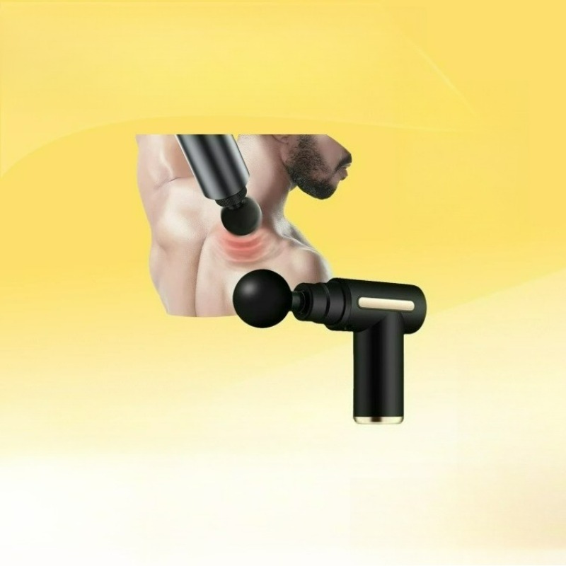 Portable Multifunctional Electric Fascia Gun Massager Instrument - Vibrating Muscle Relaxation Tool for Sports Recovery