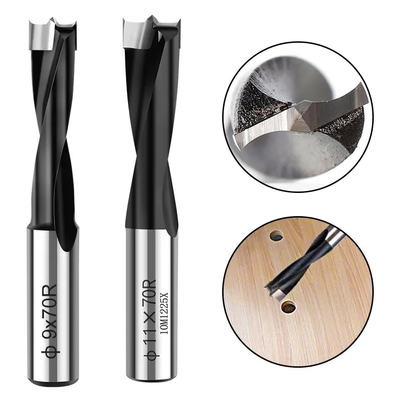 XCAN 1 4Mm-10Mm Phải Quay Gỗ Router Mũi Hàng Khoan Gỗ 2 Sáo cá Chép Trông Trăng Gỗ Forstner Khoan