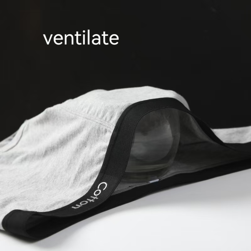 Herenboxers Katoen Comfort Slips Ondergoed Zwart Grijs L XL XXL XXXL Ademend Mode Fitness Sport