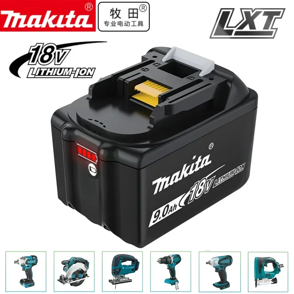 Оригинальное зарядное устройство Makita 18 В 9 Ач 9000 мАч с литий-ионным аккумулятором BL1860B BL1850 BL1830 BL1815 LXT400