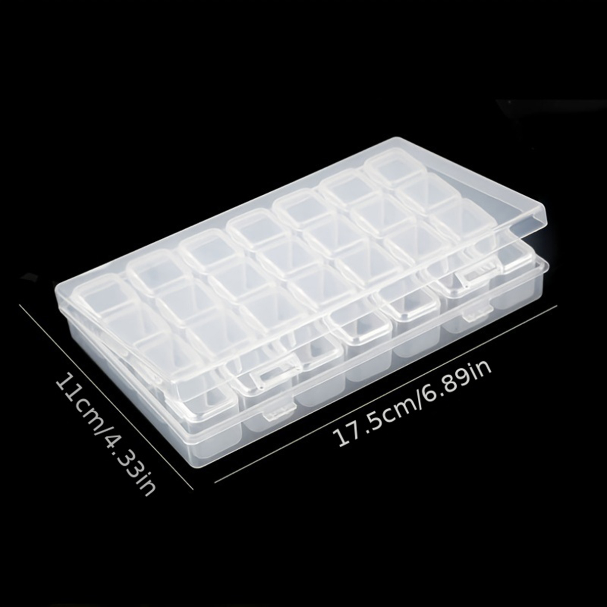 1pc 28/56 Grid Diamond Painting Accessory Nail enhancement Parts Jewelry Box Case Plastic Storage Box  Embroidery Boxes Tools
