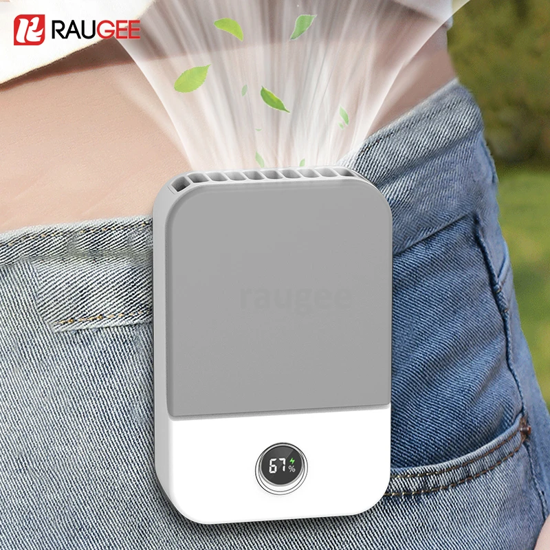 Taillen ventilator tragbare Outdoor Mini hängende Hals ventilator 3 Gang starker Wind Blade less Taille Hals ventilator Luftkühler USB-Lüfter 2000mah