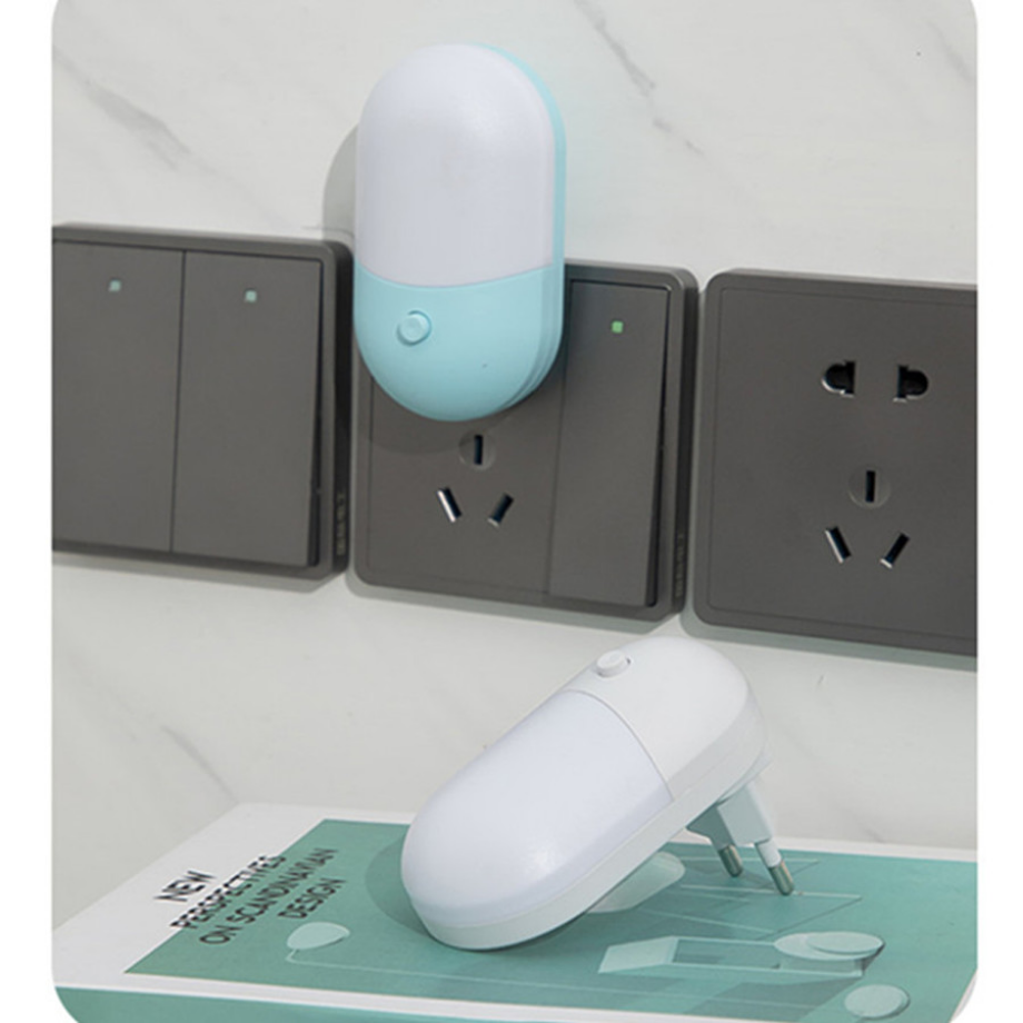 Lámpara de noche con enchufe UE EE. UU., luz LED nocturna AC 85V-265V, lámpara de dormitorio, regalo para niños, bonita lámpara de noche para pasillo, WC