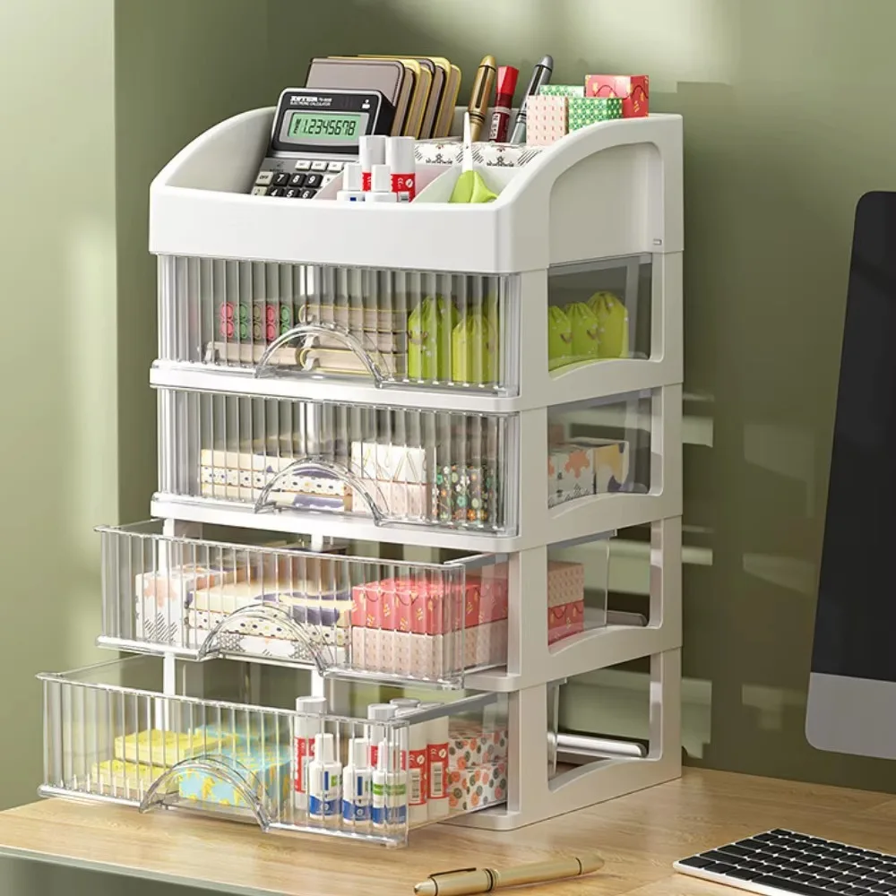 ลิ้นชักสไตล์กล่องเก็บความจุสูง Desktop Clutter ป้องกันฝุ่นโปร่งใสเครื่องประดับ Skin Care ผลิตภัณฑ์กล่องเก็บ