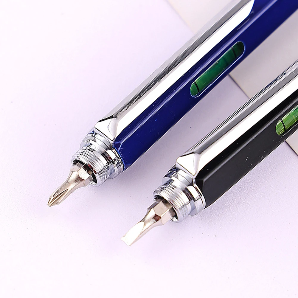 Tool pen Arrival Tool Ballpoint Pen Screwdriver Ruler Spirit Level with a top and scale multifunction 6 in 10Pc pen