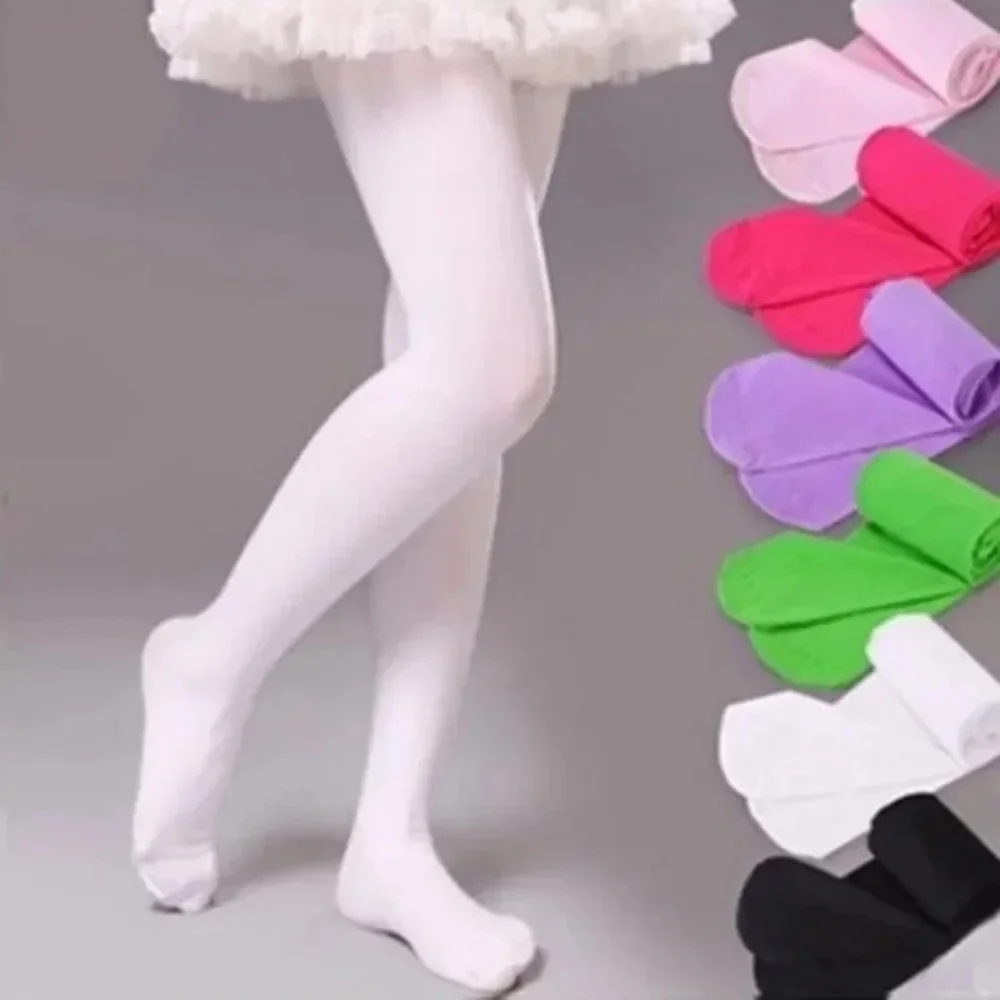 Collant per bambini Collant per danza classica per calze da balletto professionali Calza per ragazze Collant per ragazze in velluto bianco per bambini