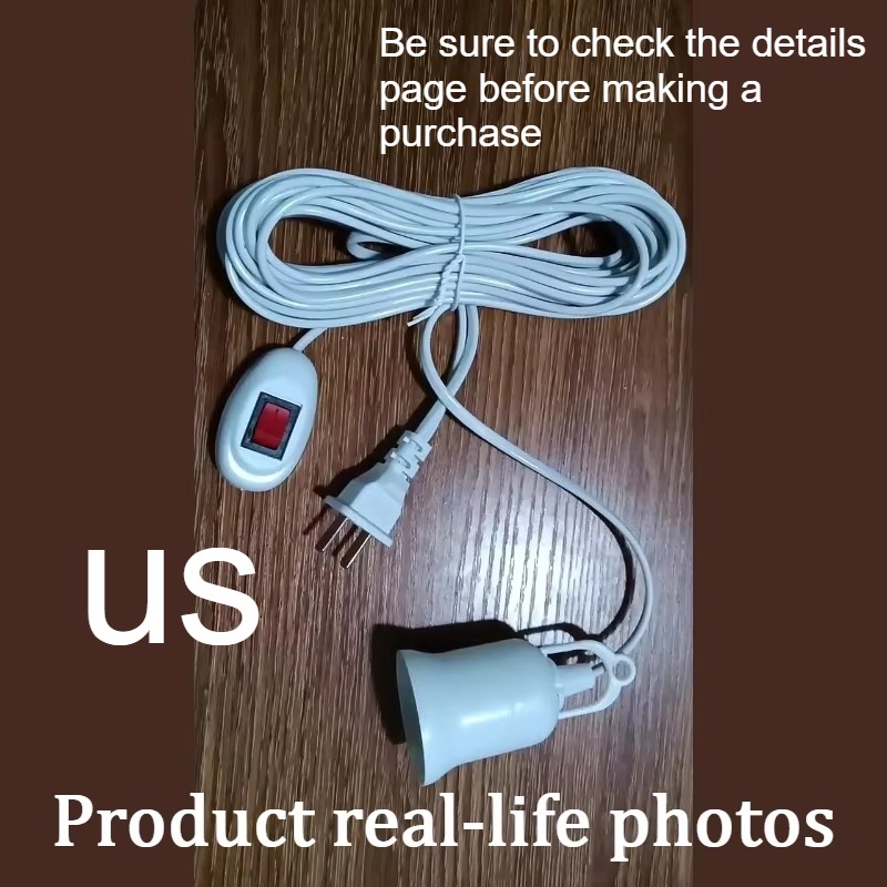 Lamp Bases Universal With Switch Led Bulb Socket Adapter E27 Screw Lamp Holder Accessories Tools Two Plugs Suspension