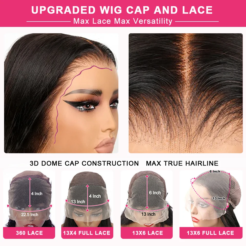 Pelucas de cabello humano con encaje Frontal HD 13x4 13x6, pelucas frontales de encaje transparente liso 360, peluca con cierre de encaje precortado 5x5 prearrancada