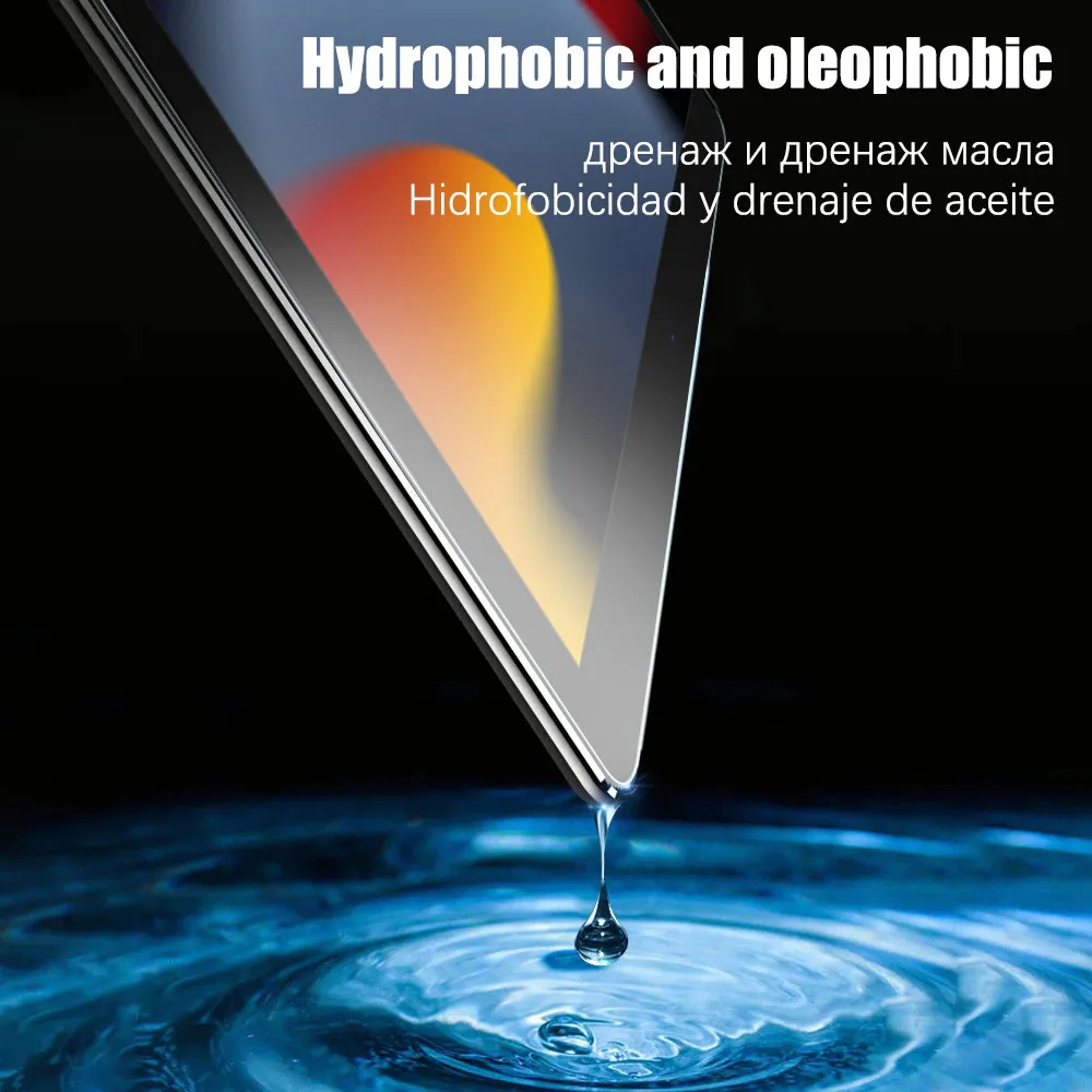 9H 3pcs กระจกนิรภัยป้องกันหน้าจอสําหรับ iPad Pro 11 10th 9th Generation 8th 7 6 5 4 3 2 iPad Air 5 4 Mini 6 Pro 10.5 9.7