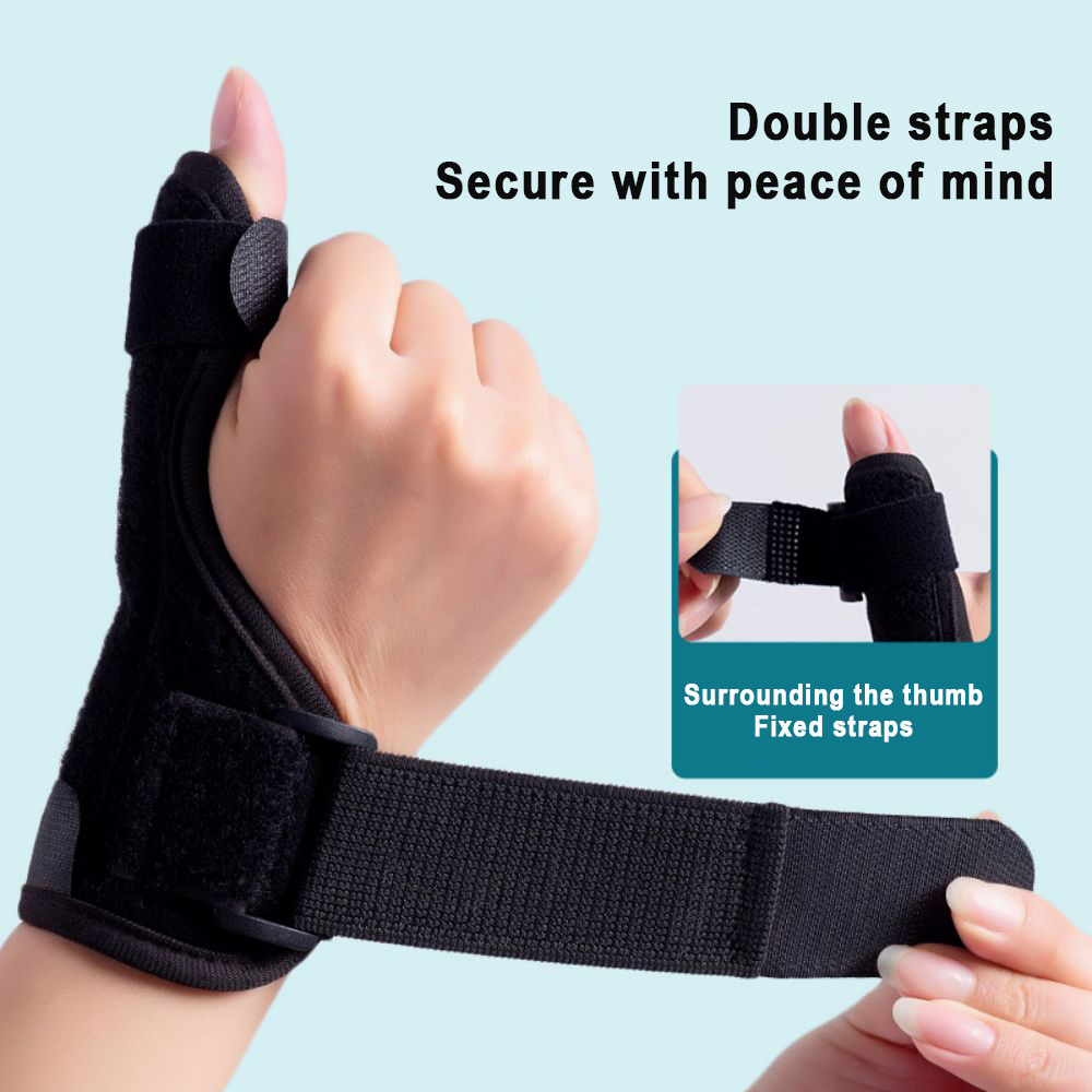 Férula para pulgar para 1 persona, mano derecha e izquierda, soporte para pulgar Reversible, funda para tendón, protección para muñeca, funda para pulgar