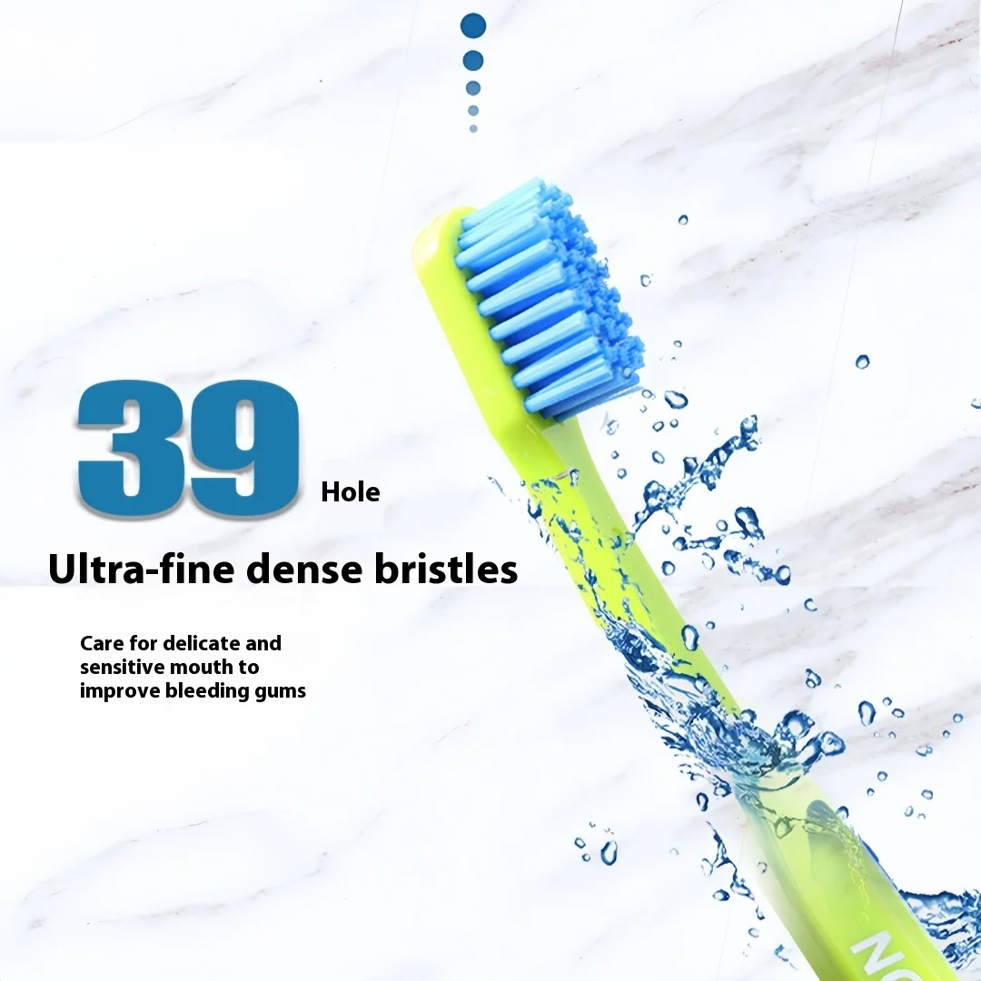 12pcs/box Mixed Color Soft-bristled Toothbrush for Adult with Tongue Coating Cleaning Brush Anti-slip Handle Toothrush Homeuse