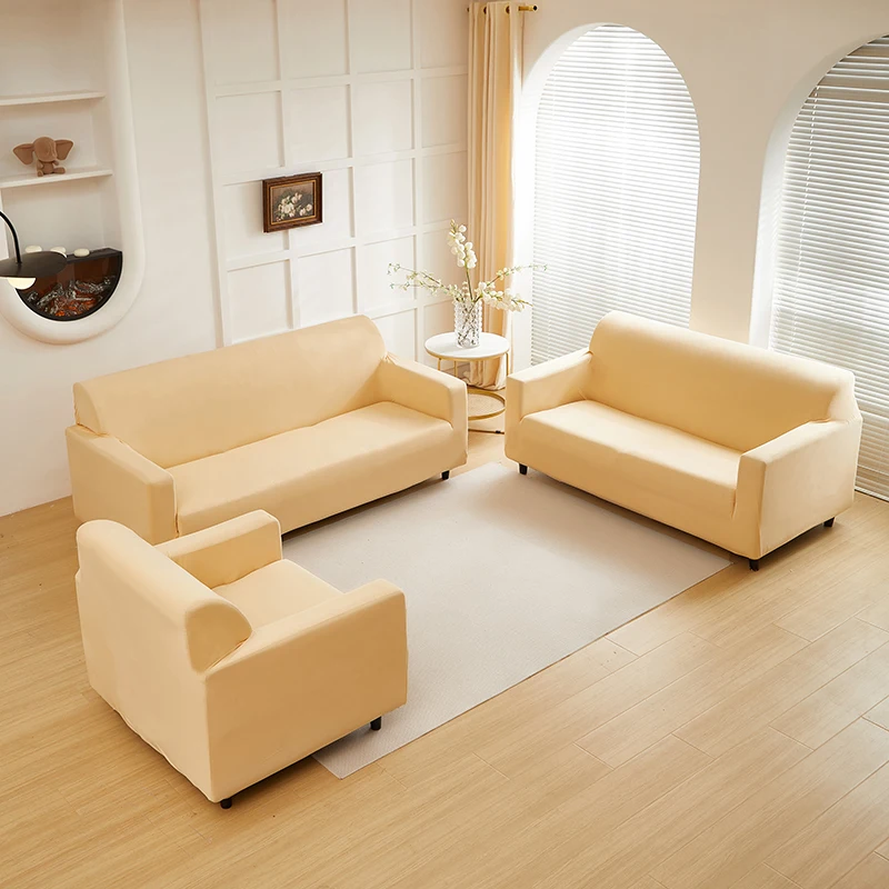 Funda elástica para sofá, funda para sofá de Color sólido, Protector de muebles suave antideslizante a prueba de polvo para decoración del hogar y la sala de estar, 1 ud.