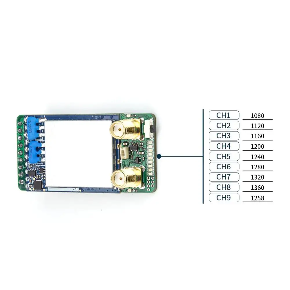 SKYZONE-VRX Diversidade Receptor de Vídeo, 9CH Wide Band, 1.2GHz, 1080MHz, 1360MHz, Compatível SKY04X, SKY04O, CobraX, Óculos SD FPV