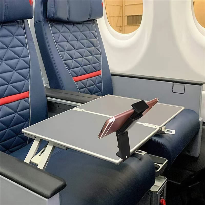 Soporte para teléfono inteligente con asiento de tren, soporte giratorio ajustable para Selfie, soporte para teléfono de avión, soporte portátil para vuelo de escritorio de viaje
