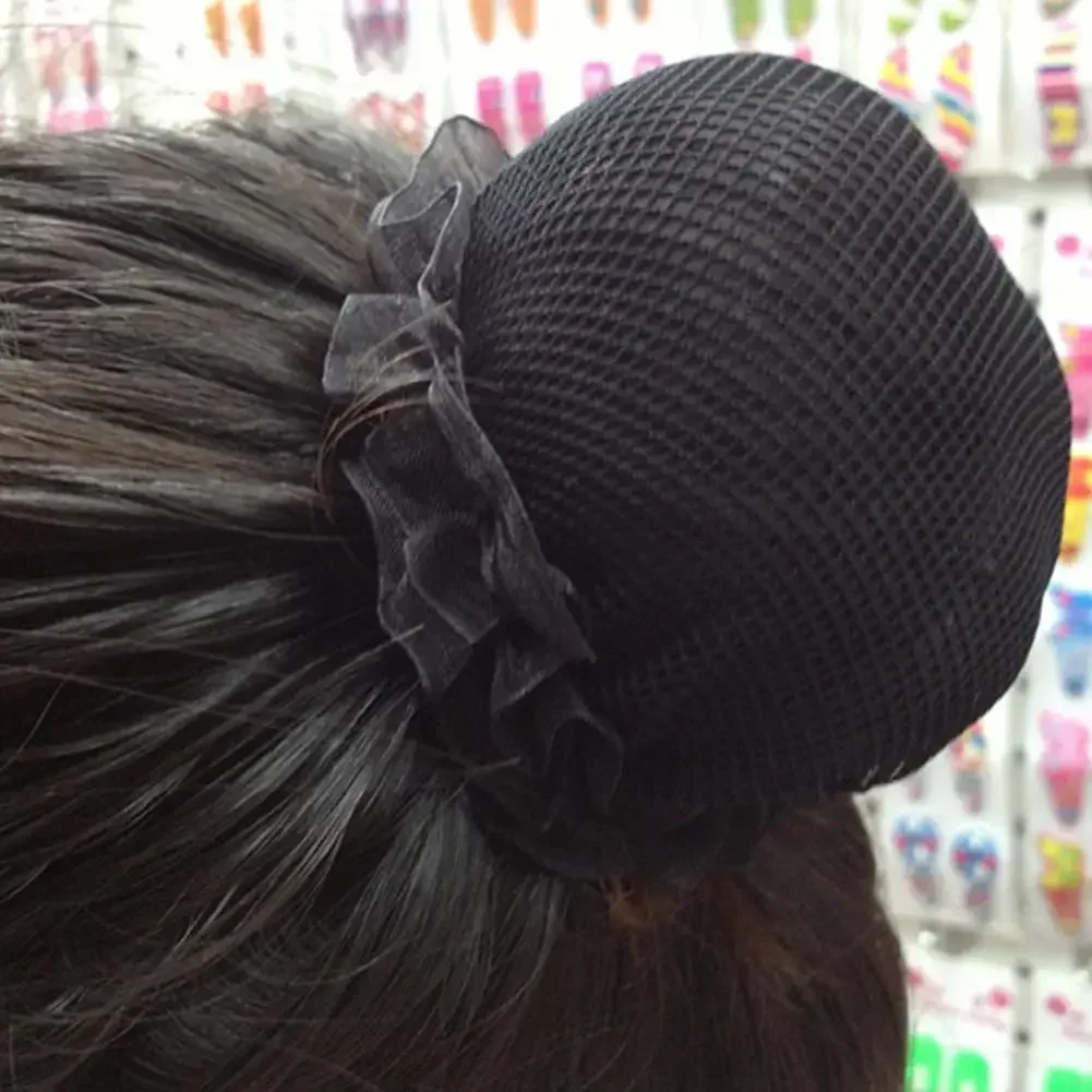 Schöne Dutt Abdeckung Snood Frauen Haarnetz Ballett Tanz Skating Häkeln Fanchon Strass Styling Kopfbedeckung Zubehör