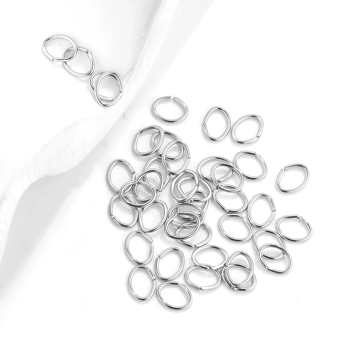 200 Cái/lốc/3/4/5/6/7/8/10 Mm Thép Không Gỉ Tự Làm Trang Sức những Phát Hiện Mở Đĩa Đơn Vòng Nhảy Vòng & Tách Vòng Trang Sức Làm