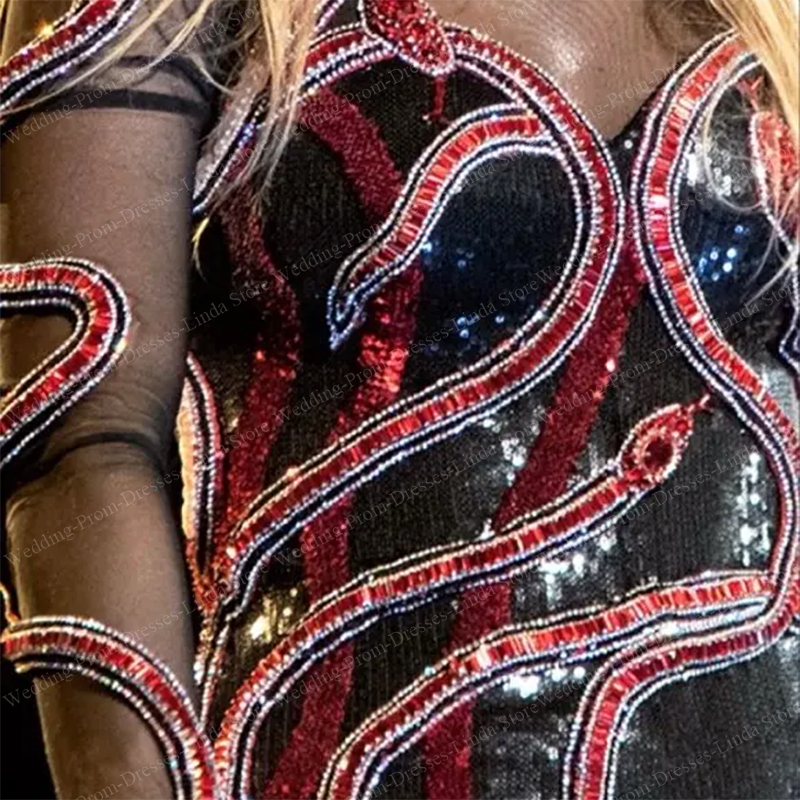 Sparkle Celebrity เสื้อผ้าสําหรับหญิงสาว O-คอหนึ่งไหล่กิจกรรมพิเศษ Gala Evening Party Replica ชุดเข้ารูปใหม่